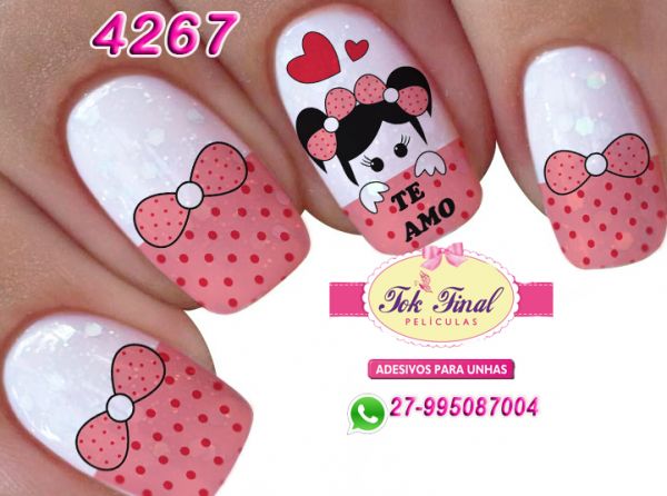 Películas e Adesivos para Unhas Mod. Romântico Cód. 4267