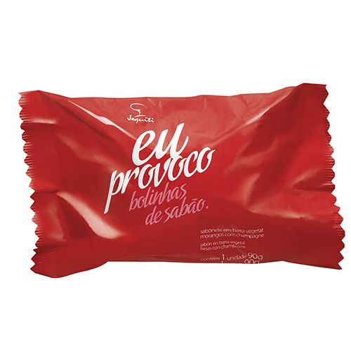 Sabonete Hidratante em Barra Jequiti Eu Provoco Morangos com Champagne, 90g