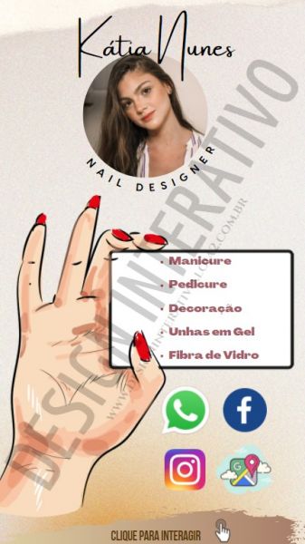 CARTÃO DIGITAL MANICURE DESENHO