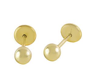 Brinco infantil folheado a ouro (ou 2º furo) - Cod: 0206