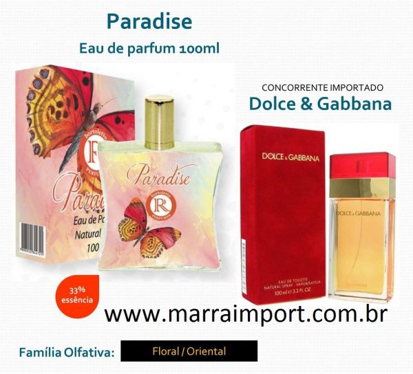 Perfume bortoletto paradise 100 ml ( dolce & gabbana )