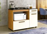 Balcao Violeta para CookTop 4 Bocas Naturale.Off White Kaiki