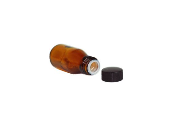 Vidro Âmbar 30ml Rosca Vidro com Batoque e Tampa 10 unidades