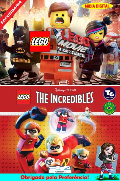 Kit Lego Os Incríveis + Lego The Movie Videogame Secundária