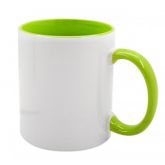 Caneca color 325 ml interior e alça verde claro