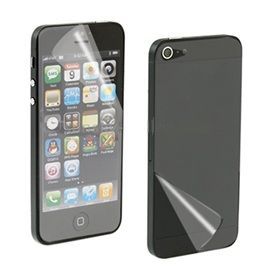 PELÍCULA TRANSPARENTE FRENTE E VERSO PARA IPHONE 5 E 5S