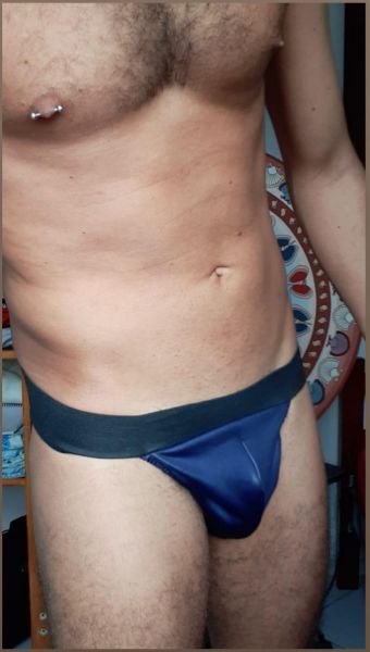 Jockstrap Azul Escuro Metalizado