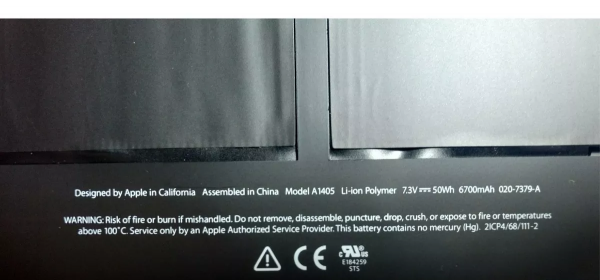Bateria Do Macbook Air 13 A1466 A1405 A1369