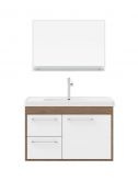 Conjunto Procion com Pia e Espelho 1P2G Munique.Branco Cerocha