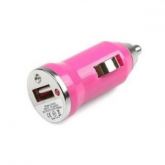 CARREGADOR VEICULAR ROSA USB 1000MAH PARA IPHONE E IPOD