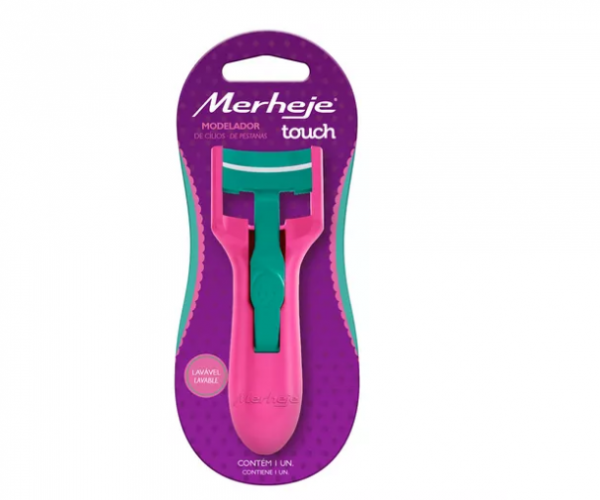 Curvador de Cílios Touch Merheje Rosa e Verde