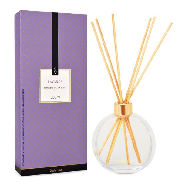 Difusor de Varetas Lavanda Via Aroma - 200ml