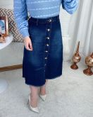 Saia Jeans com Lycra Solta  42  Código 009