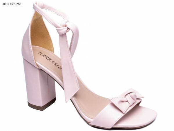 Sandália Feminina Rosa Salto Grosso Torricella
