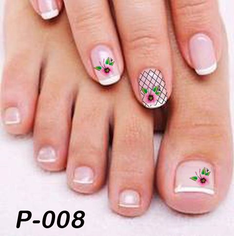 Películas e Adesivos para Unhas Mod. Flores mão e pé Cód.P-008