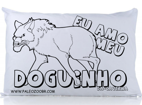 Almofada para Colorir AMO MEU DOGUINHO-DA-CAVERNA
