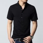 Camisa Masculina Casual Verão Polo Manga Curta Elegante Top