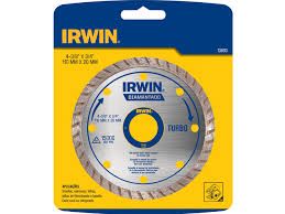 DISCO DIAMANTADO TURBO 110 4,1/2IRWIN