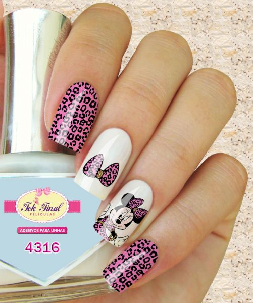 Películas e Adesivos para Unhas Mod. Minnie Cód.4316