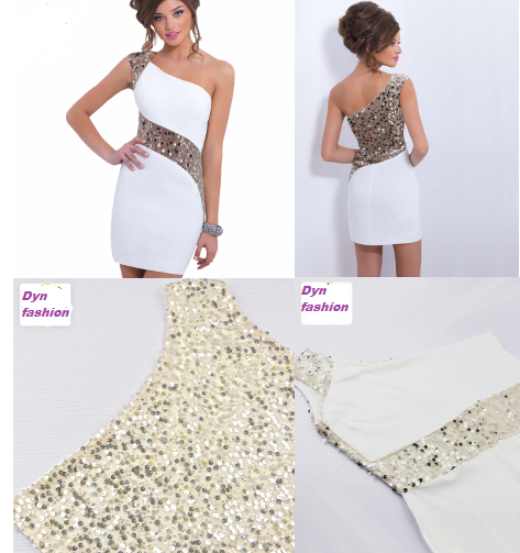 Mini vestido de festa sem alças