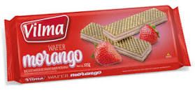 BISCOITO WAFER VILMA MORANGO 125GRS