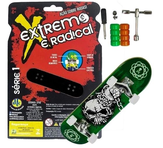 Skate Dedo Extremo Radical Crianças