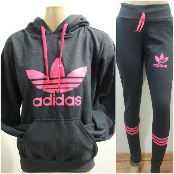 CONJUNTO MOLETOM ADULTO ADIDAS (14,PP,P,M,G,GG E XG)