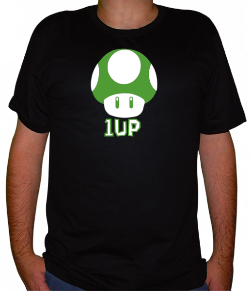 camiseta Super Mario - 1UP vida