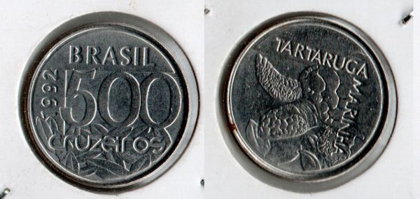 V425 - 500 Cruzeiros 1992 - Tartaruga
