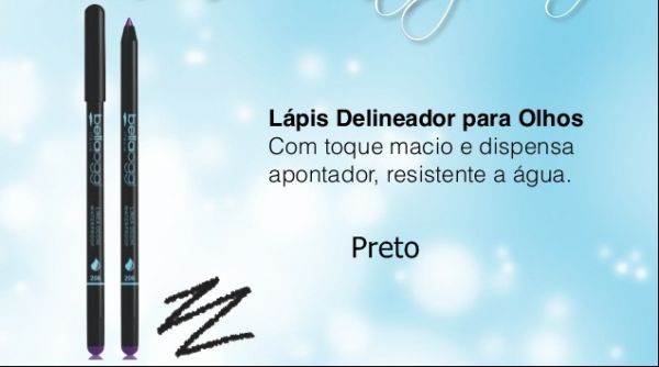 Lápis delineador para olhos resistente a água.