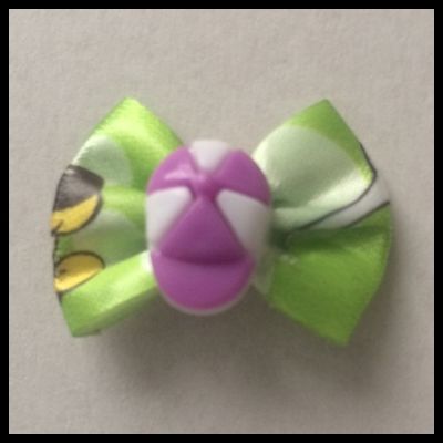 Laço Cetim Macho estampado verde P