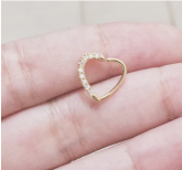 Piercing Para Daith Com Pedra De Zircônia