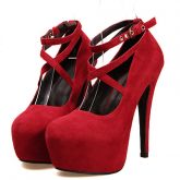 Salto Alto Europeu Scarpins Importado Stiletto Vermelho - FRETE GRÁTIS