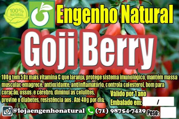 Gojiberry 100 Gramas Engenho Natural