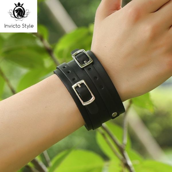 Pulseira de couro do punk