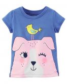 FB0301- Carter's Camiseta Dog Azul 6M (03-06meses)