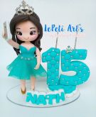 Topo de Bolo 15 anos Tiffany