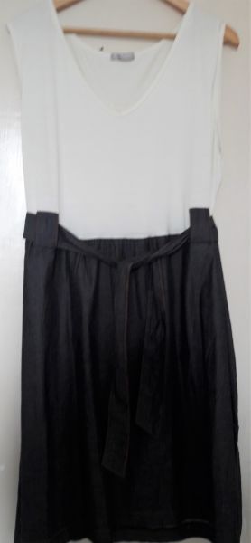 Vestido Milanina novo (sem uso) Bege e azul jeans