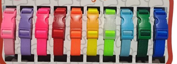 Coleira De Poliéster Ajustável Super Macia 10 cartelas