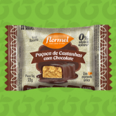 Paçoca de Castanha de Caju com Chocolate Zero Açúcar e zero glúten 22 Gramas FlorMel