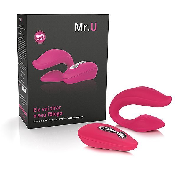 Vibrador e Estimulador Mr. U com Controle Remoto - Rosa