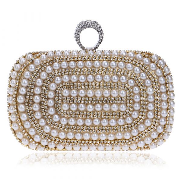 Bolsa Feminina De Mão Com Strass Diamantes Casamento Elegant
