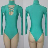 Body manga longa gola alta