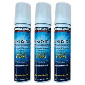 Minoxidil 5% – Kirkland Força Extra Foam (espuma) – 3 Unid.