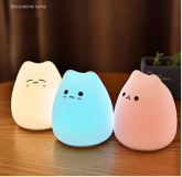 Luminária de silicone Ajeerd em forma de gatinho