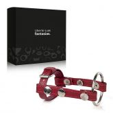 Anel Peniano em Couro Gladiador - Red