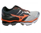 Tênis Mizuno Wave Creation 14 Preto, Prata e Laranja MOD:119
