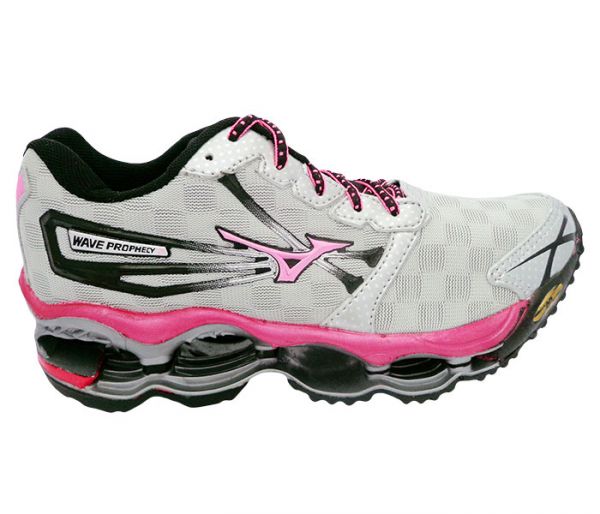 Tênis Feminino Mizuno Wave Prophecy 2 Prata e Rosa 11456