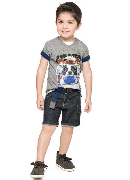 conjunto infantil cinza carinhoso