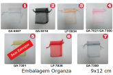 Embalagem Organza 2- 9x12 cm PT